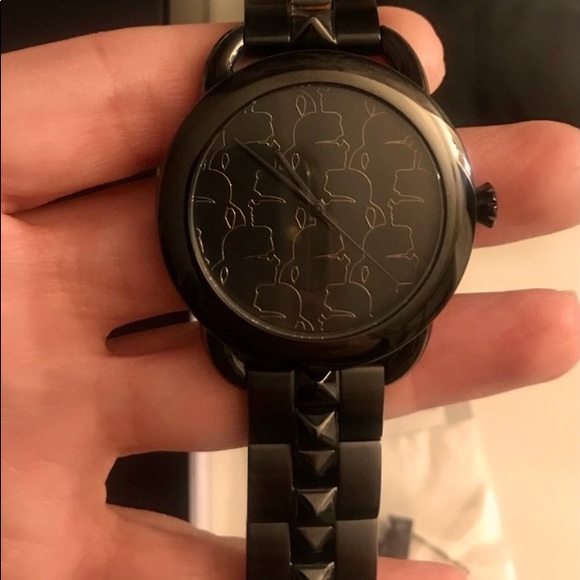 Karl Lagerfeld Large Stainless Black Watch - Picture 1 of 5
